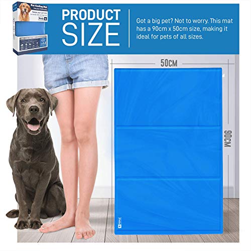 Manta Refrescante Perro Manta Refrigerante Perro Alfombrilla Refrescante Para Perros Cama Fria para Perros Grandes Esterilla Refrigerante Perro Manta Fria para Perros Gatos Mascotas Cooling Mat 90x50