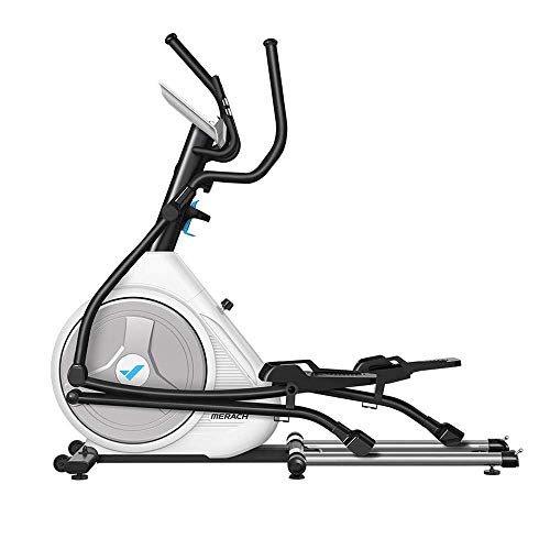 Máquina elíptica para Uso doméstico, Entrenador elíptico portátil para Ejercicios aeróbicos de Gimnasio en casa, Equipo de Cardio Fitness con Monitor LCD y Resistencia magnética Ajustable