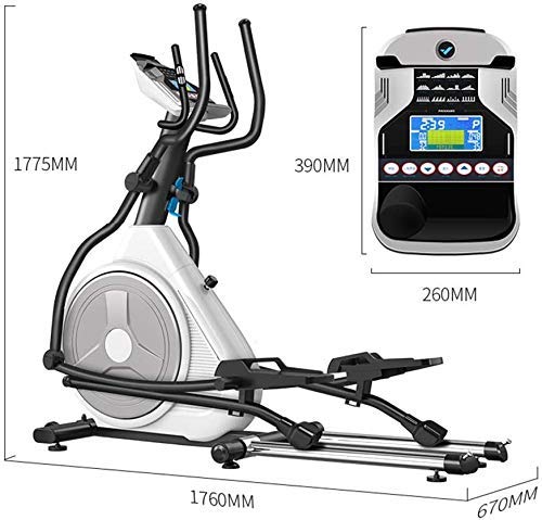 Máquina elíptica para Uso doméstico, Entrenador elíptico portátil para Ejercicios aeróbicos de Gimnasio en casa, Equipo de Cardio Fitness con Monitor LCD y Resistencia magnética Ajustable