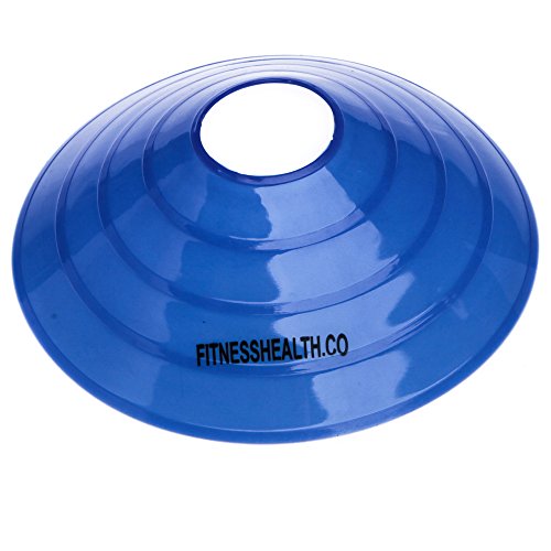 Marcador FH tipo cono de platillo | Para fútbol, rugby, hockey, entrenamiento de equipo, ejercicios de agilidad, FH-SPEED-CONE-25, Red, Yellow, Blue, White, Orange, Cones 10 - 2 each colour