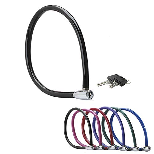 MASTER LOCK Candado Bicicleta [55 cm Cable] [Llave] [Exterior] [Color al Azar] 8630-F - Ideal para Bicicleta, Monopatín, Paseante, Cortacésped y Otro Equipo