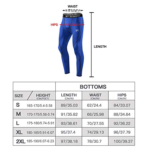 MEETYOO Leggings Hombre, Pantalón de Compresión Secado Rápido Pantalones Deporte Mallas Largas para Running Fitness Yoga