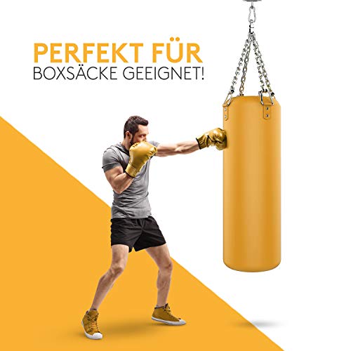 MEISTERFAKTUR – Gancho de Techo para Saco de Boxeo – 400 kg de Fuerza de Carga – Soporte para Saco de Boxeo Resistente a Bombas para techos de hormigón