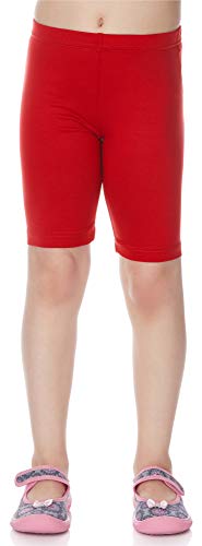 Merry Style Leggins Mallas Pantalones Cortos Ropa Deportiva Niña MS10-132 (Rojo, 110 cm)