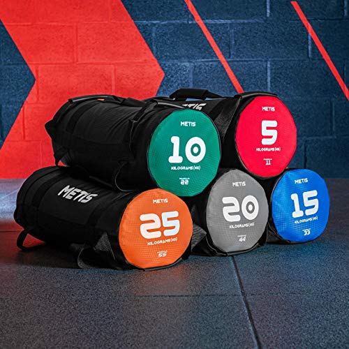 METIS Sacos Búlgaros – 5kg to 25kg | Sacos Lastrados de Fitness para Ganar Musculo, Equilibrio y Fuerza – Entrena en Casa y en el Gimnasio (20kg)