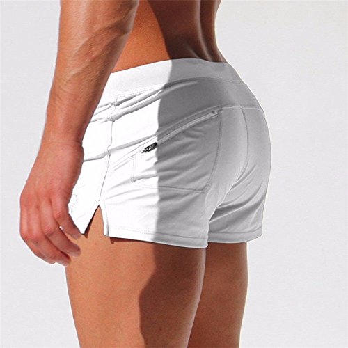 Minetom Atractivos Bañador Traje De Baño Boxeador Cintura Baja Pantalones Cortos Para Hombre De Natación Playa Piscina Blanco EU M