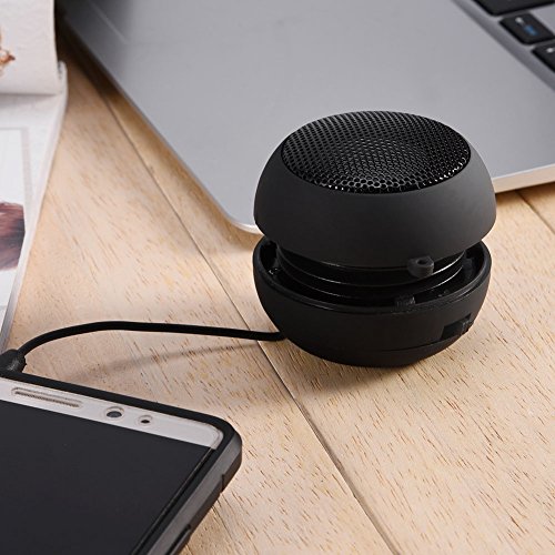 Mini Altavoz, con Cable Tamaño de Bolsillo Ultra Portátil Altavoz - Telescópico Altavoz al Aire Libre - 180 mah Batería Incorporada Recargable Puerto de Altavoz - USB Base de Audio