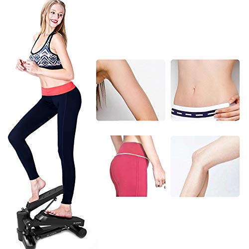 Mini Hidráulico Stepper Deportes de Interior Escalera Multifuncional Stepping Health Fitness Equipment con Bandas de Resistencia para Gimnasio en casa