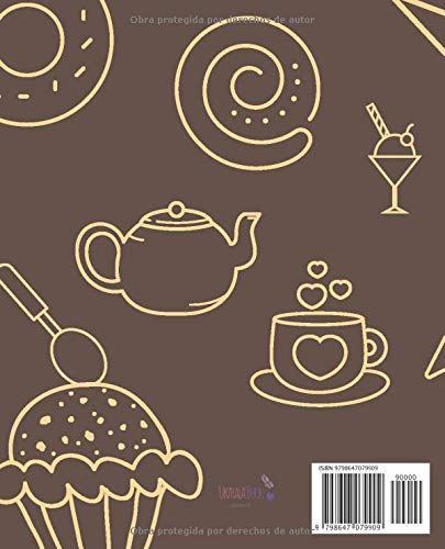 Mis Postres Favoritos: Cuaderno XL Para Escribir Tus Recetas de Repostería; color: Moka