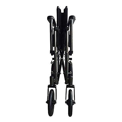 Mobiclinic, Modelo S230, Silla de ruedas para minusválidos, silla de ruedas de tránsito, plegable, ortopédica, reposapiés, reposabrazos, color Negro, asiento 43 cm