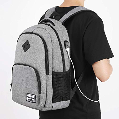 Mochila Escolar,Mochila Portatil 15.6 Pulgadas Mochila Hombre con Puerto de Carga USB