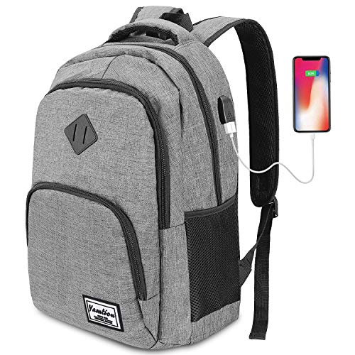 Mochila Escolar,Mochila Portatil 15.6 Pulgadas Mochila Hombre con Puerto de Carga USB