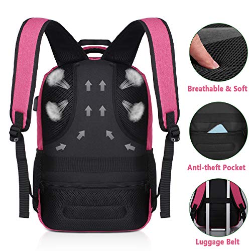 Mochila para Portátil con USB Puerto de Carga Mochila de Negocio hasta 15,6 Pulgadas,Mochila Escolar 35L