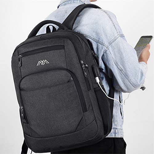 Mochilas Escolares Hombre Mochila para Portátil Antirrobo con Puerto de Carga USB