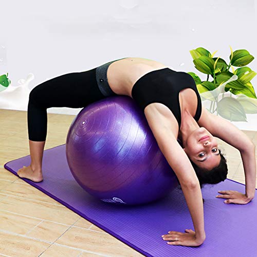 mothcattl Pelota de ejercicio 45 cm antiestallido con bomba, pelota suiza para yoga, pilates, embarazo y fitness, color rojo