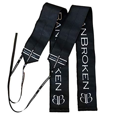 Muñequeras BLACK LIFTER BANBROKEN (1 PAR) Estabilidad en muñecas para Fitness, Gimnasio, Crossfit, Calistenia, Halterofilia, Pesas - Hombre, Mujer -Talla Única (2unds)