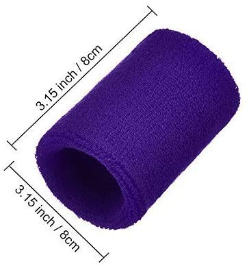 Muñequeras Deportivas 12 Piezas Pulseras Sweatband Algodón Muñequera Coloridas para Fútbol Baloncesto Running Deportes Atléticos