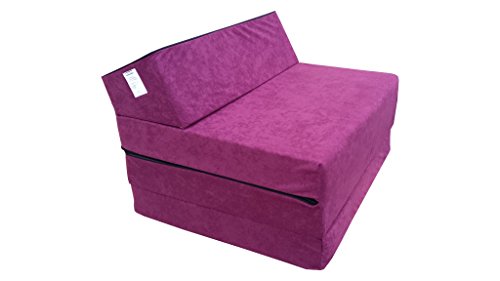 Natalia Spzoo Colchón Plegable Cama de Invitados colchón de Espuma 200x70 cm FM (Violeta)