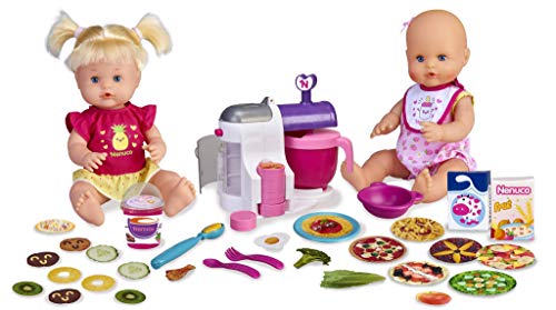 Nenuco - Hermanitas Traviesas en la Cocina, 2 Muñecas Bebés Comiditas, Multicolor, (Famosa 700015155)