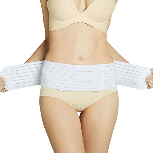 NEOtech Care - Accesorio 3 en 1, Faja de Maternidad, Faja posparto y cinturón pélvico - Material Transpirable - Blanco - M