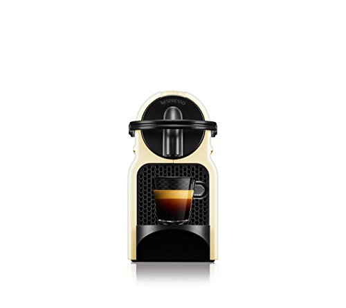 Nespresso De'Longhi Inissia EN80.CW - Cafetera monodosis de cápsulas Nespresso, 19 bares, apagado automático, color crema, Incluye pack de bienvenida con 14 cápsulas