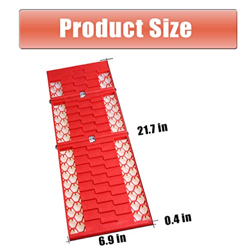 NEWFEIBIN Pista De Emergencia Portátil Escalera De Neumáticos con Multifunción Rueda Tablero De Tracción Skid Plate para Extraer Coche De Nieve Arena De Hielo