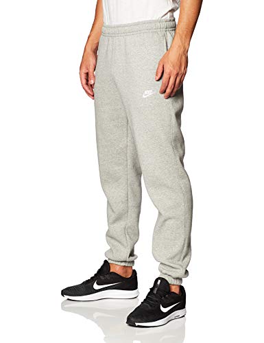 NIKE M NSW Club Pant CF BB Pants, Dk Grey Heather/Matte Silver/White, XL Mens