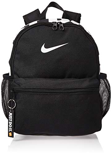 NIKE Y Nk Brsla JDI Mini Bkpk Mochilla de Deporte, Unisex niños, Black/Black/(Glossy White), MISC