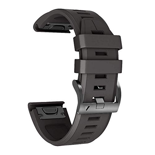 NotoCity Garmin Fenix 3 Correa, Silicona Reemplazo Correa para Garmin Fenix 5X/Fenix 5X Plus/Fenix 6X/Fenix 6X Pro/Fenix 3/Fenix 3 HR, Easy-Fit, no Adapta a Fenix 5