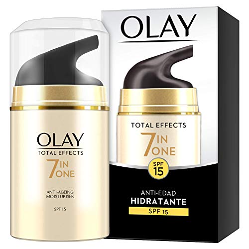 Olay Total Effects 7en1 Hidratante Anti-Edad De Día SPF 15 50 ml, Combate Los 7 Signos De La Edad