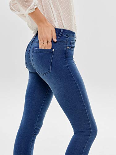 Only onlROYAL REG SKINNY JEANS PIM504 NOOS - Vaqueros Mujer, Azul (Medium Blue Denim), S (30)