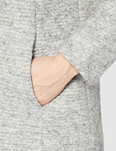 Only Onlsedona Boucle Wool Coat Otw Noos Abrigo, Gris (Light Grey Melange Detail:Melange), 36 (Talla del fabricante: X-Small) para Mujer