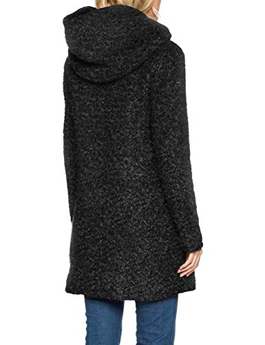 Only Onlsedona Boucle Wool Coat Otw Noos Abrigo, Negro (Black Detail:Melange), 40 (Talla del fabricante: Medium) para Mujer