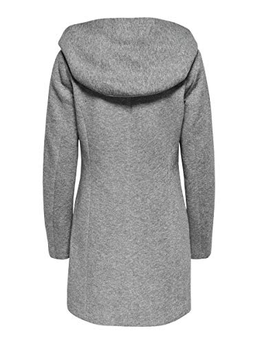 Only onlSEDONA Coat OTW Noos Abrigo, Gris (Light Grey Melange), 38 (Talla del Fabricante: Medium) para Mujer