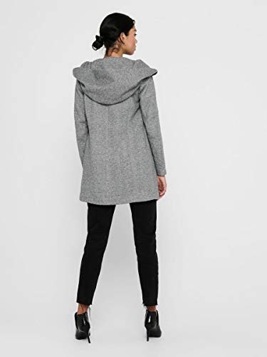 Only onlSEDONA Coat OTW Noos Abrigo, Gris (Light Grey Melange), 38 (Talla del Fabricante: Medium) para Mujer