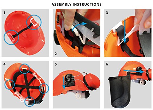 Oregon 562412 Yukon - Casco de seguridad con protector para cara