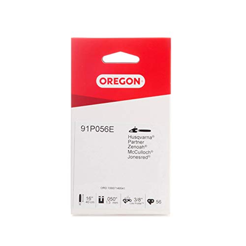 Oregon - Cadena para Motosierra, paso de 3/8”, calibre de 0,050”, 56 eslabones motrices en barra de 16” (40 cm). Compatible con: Einhell, McCulloch, Black & Decker, Husqvarna