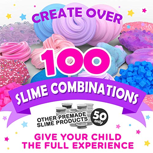 Original Stationery Slime Kit Unicornio Completo - Regalos de niñas - Suplementos para Slime de Unicornios, Purpurina, Arcilla Blanda, Plastilina, Floam Rosa