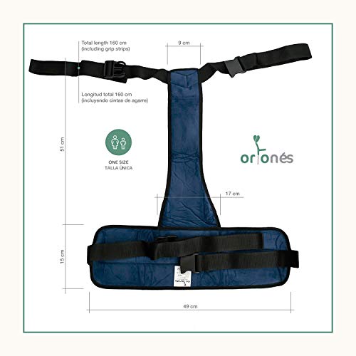 ORTONES | Cinturón de sujeción pélvico para silla de ruedas talla única.