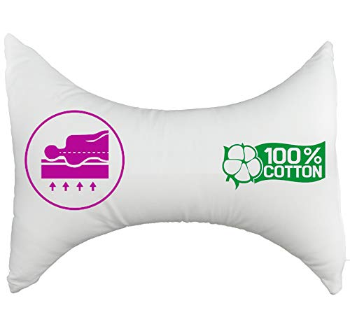 OrtoPrime Almohada Cervical Ortopédica para el Cuello - Almohadas Cervicales Mariposa - Funda Extraíble Higiénica - Almohada Antironquidos Descanso