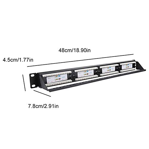 Panel de conexión de Datos práctico y práctico para Montaje en Rack de Cables de Red 100% Duradero para Equipos modulares para la construcción de Salas de máquinas