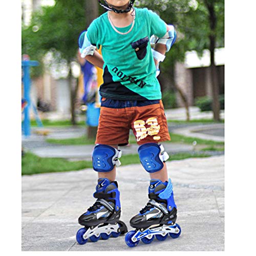 Patines en Línea Ajustables Patines de Ruedas Para Niños y Adultos Soporte de Aluminio Con Ruedas de Destello Completo Ejercicio Niños Niñas Hombres y Mujeres Patines en Línea Rojo_L (Ue: 37-41)