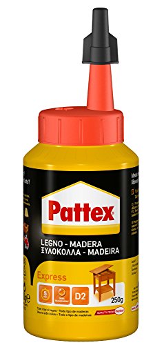 Pattex Cola para madera , de rápido secado y con un acabado transparente, 250 gr