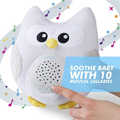 Peluche para Bebé Búho - Máquina de Ruido Blanco – Luz quitamiedos Infantil – Regalo para Bebé Niña - Regalo de Baby Shower - Calmante del Sueño – Regalo para Recién Nacido