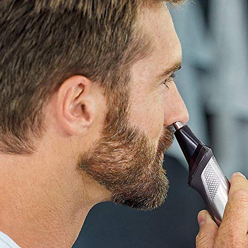 Philips Barbero MG7720/15 Recortador de barba y pelo, óptima precisión, 14 en 1 tecnología Dualcut, autonomía de 120 minutos, batería, Negro/Plata