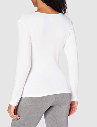 Playtex Camiseta M/L 100% algodón térmica Camiseta, Mujer, Blanco (Blanco 000), 42 (Tamaño del Fabricante:L)