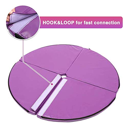 Portátil Fitness Pole Dance Mat Pole Dance Mat Modelo Estándar de Seguridad Ronda Yoga Ejercicio Seguridad Baile Pad Dia 4ft x 2", Rosa, 120 * 10cm