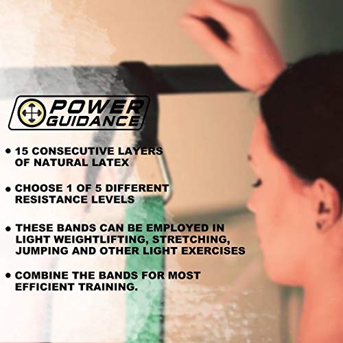 POWER GUIDANCE Bandas de Resistencia – Bandas – Bucle Ejercicio Banda Pull Up para Cuerpo de Estiramiento, Levantamiento de Potencia, Resistencia formación – Sola Unidad