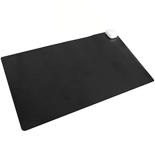 PrimeMatik - Alfombra y Superficie térmico con calefacción para Escritorio Suelo y pies de 60 x 36 cm 85W Negro