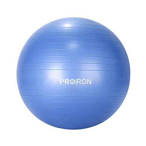 PROIRON Fitness Pelota de Ejercicio - Bola Suiza con Bomba de Inflado,Bola de Yoga antirrebote y Antideslizante,Bola de Equilibrio para Gimnasio Pilates Gimnasio de Yoga Azul 65cm